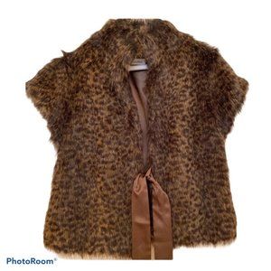 Faux Fur Wrap/Shawl Camel Color Size M